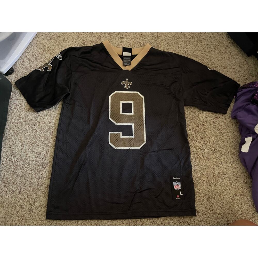 Kids large Saints football jersey Drew Brees 9